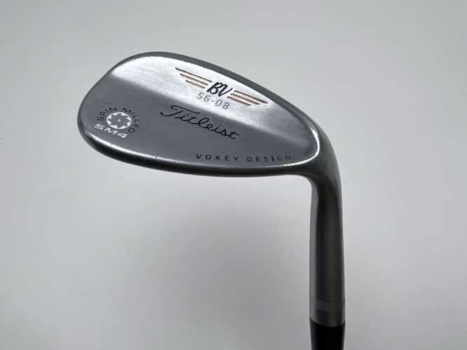 Titleist Vokey Spin Milled SM4 Chrome Wedge 56* 8 Bounce Wedge Steel Mens RH