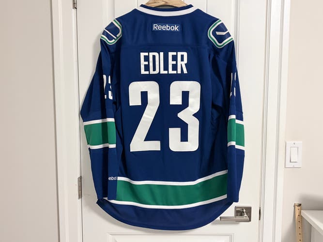 Authentic Reebok Vancouver Canucks Alex Edler Blue Orca Jersey Size XL Extra Large