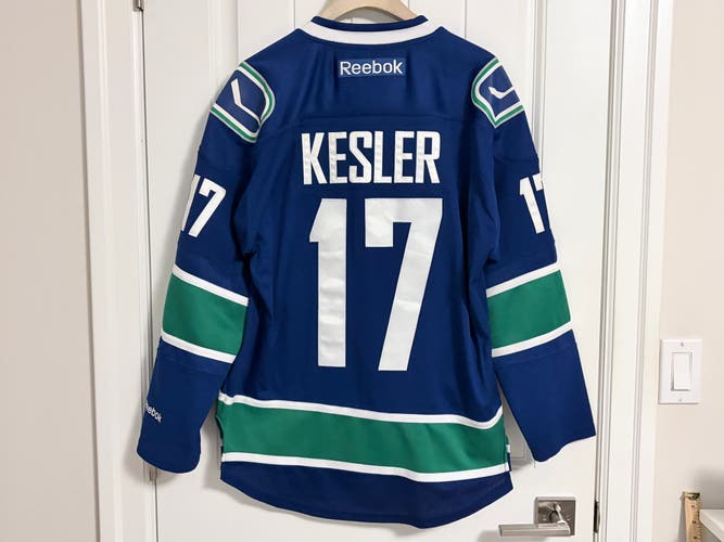 Authentic Reebok Vancouver Canucks Ryan Kesler Blue Orca Jersey Size Small