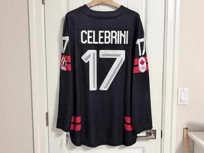 BNWT Authentic Bauer 2026 Olympics Canada Macklin Celebrini Black Jersey 2XL