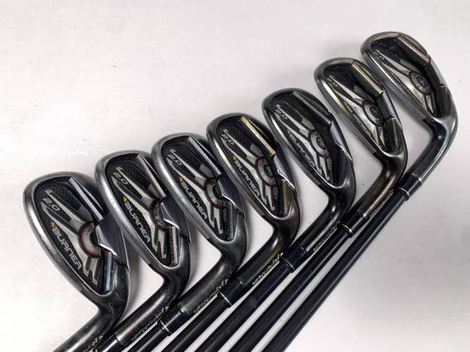 TaylorMade Burner 2.0 Iron Set 6-PW+AW+SW SuperFast 65g Stiff Graphite Mens RH