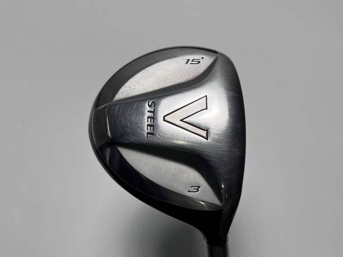 TaylorMade V Steel 3 Fairway Wood 15* MAS2 Regular Graphite Mens RH