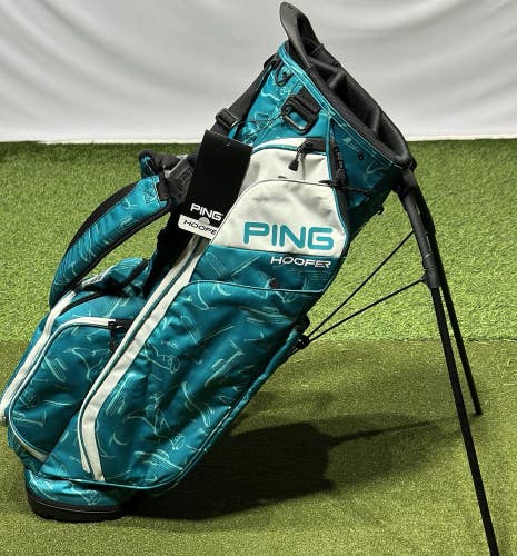 PING Hoofer 231 Golf 5-Way Stand Carry Bag Color: Teal Mr. PING Decal New!
