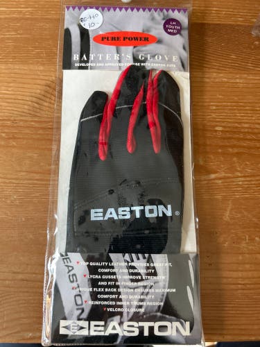 Batting Gloves  Youth  Medium,  Left Black /red