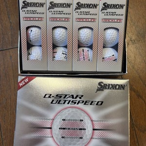 2 Dozen Srixon Q Star Ultispeed Track Line White