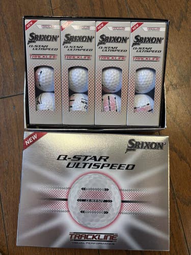 2 Dozen Srixon Q Star Ultispeed Track Line White