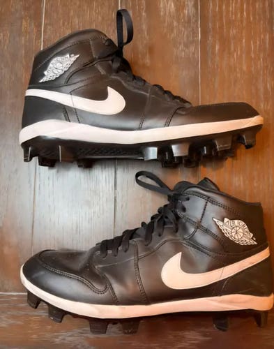 Black Men's Size 13.0 (W 14.0) Adult Nike Air Jordan High Top Molded Cleats (Used)