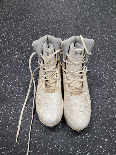 Used Under Armour Adult FB Cleats White Senior 9.5 11849-S000038946