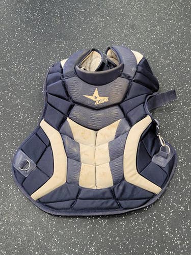 Used All Star CP30PRO Catchers Chest Protector Navy Blue Intermed 11849-S000038916