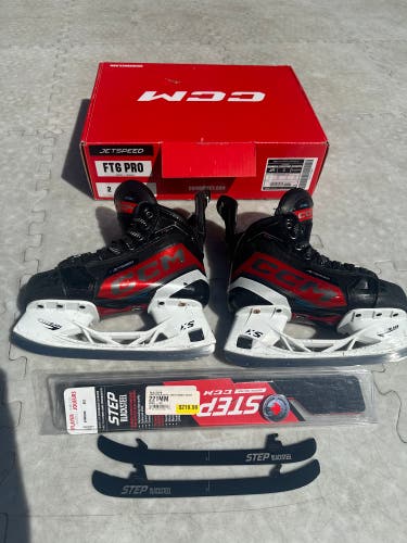 2023 CCM JetSpeed FT6 Pro Hockey Skates Regular Width Size 2 (Used)