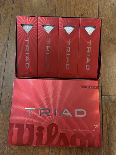 New Wilson Triad 2 Dozen White Golf Balls