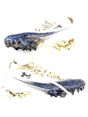 Used Under Armour Adult FB Cleats White Senior 10 11860-C000307527