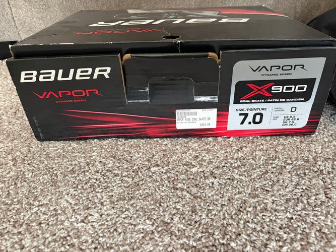 2015 Bauer Vapor X900 Hockey Goalie Skates Regular Width 8.5 (Used)