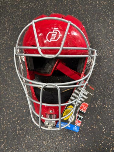 Used FORCE 3 CATCHERS MASK Catchers Helmet w/Mask Red MD 11337-S000484439