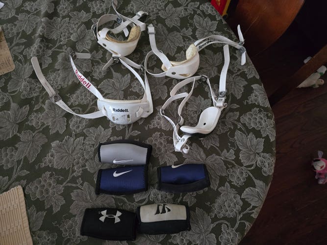 (Used) Chin Straps and chin strap pads  and Helmet chin pads