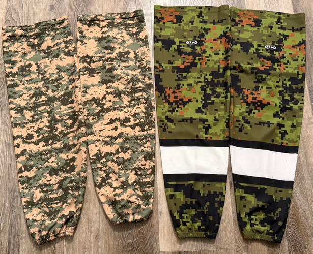 2 PAIRS OF ALLEN AMERICANS CAMO  HOCKEY SOCKS