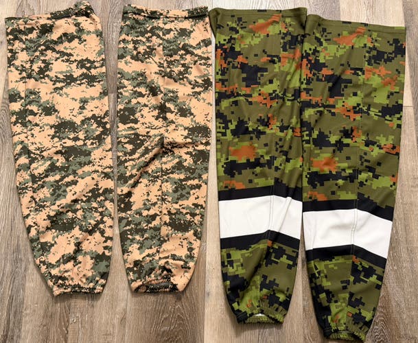 2 PAIRS OF ALLEN AMERICANS CAMO  HOCKEY SOCKS
