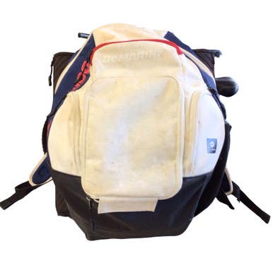 Used Demarini BACKPACK BB/SB Player Backpack White/Red/Navy 11760-S000090705
