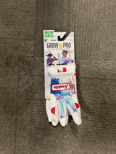 Used Franklin GROW TO PRO BB/SB Batting Gloves White XS 11614-S000234807