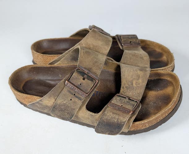 Birkenstock Arizona Habana Oiled Leather Soft Footbed Sandals Womens Size 38 / 7