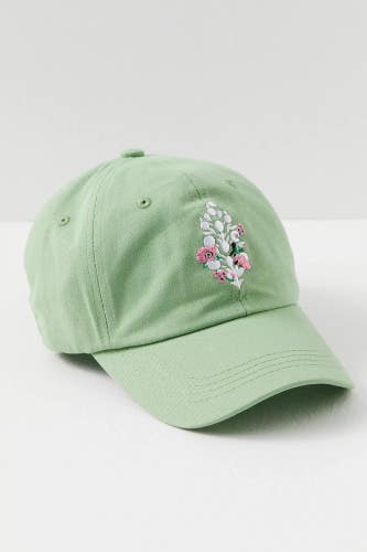Free People FP Movement Blooming Buti Women's OS Cacti Embroidered Cap DSGL1199