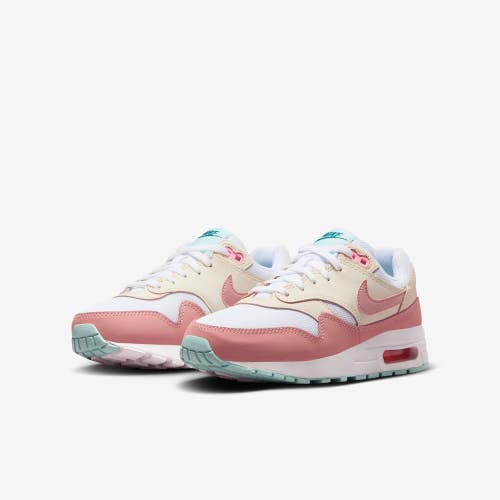 Nike Air Max 1 DZ3307-101 Sneaker Kids 7 White Guava Ice Lifestyle Shoes HTAT580