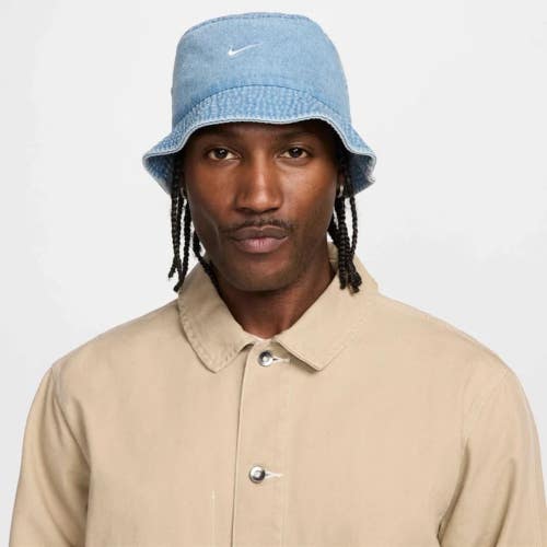 Nike Apex Bucket Hat Unisex Medium Aegean Storm Cotton Denim Streetwear DSGL974