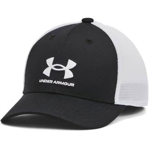 Under Armour Blitzing Trucker Hat Boys One Size Black Mesh Back Snapback DSGL979