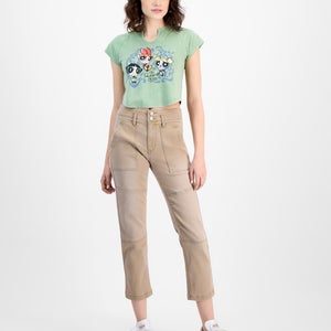 Dollhouse Jeans Womens 0 (24) Juniors Dusty Taupe Denim High-Rise Straight PAL30