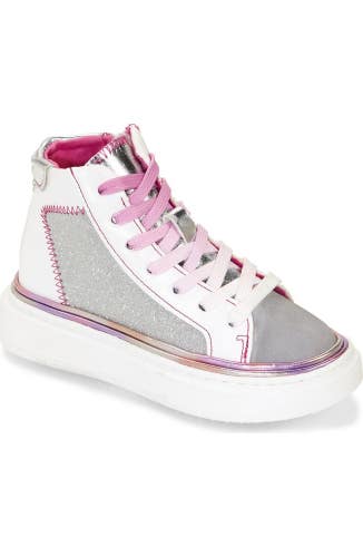 Steve Madden Glossy Sneakers Girls US 11M Multi Glitter Platform Shoes HTAT862