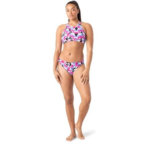 Spyder Bikini Set Women's XL Pink Multi Printed Strappy Back Swimwear DSGL1174