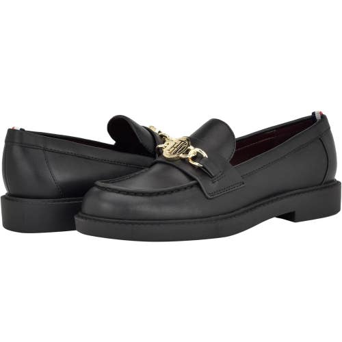 Tommy Hilfiger Terina Loafers Women's US 10 M Black Round Toe Slip On HTAT820