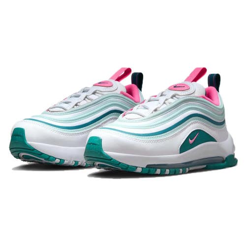 Nike Air Max 97 DR0638-118 Sneakers Kids US 2 White Teal lifestyle Shoes HTAT582