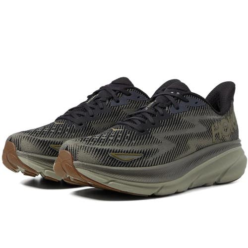 Hoka One One Clifton 9 1127895-BBLC Sneakers Mens 15 Black Running Shoes HTAT610