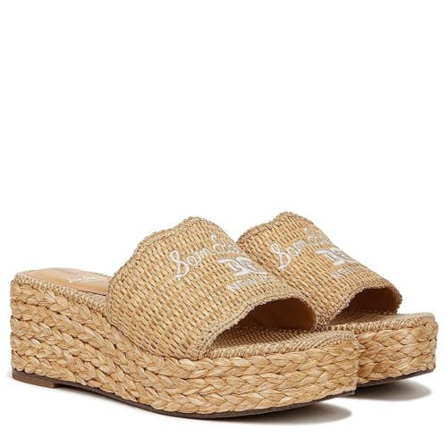 Sam Edelman Camila J0291M1250 Sandal Women 8.5 Beige Wedge Heel Slip-On HTAT1014