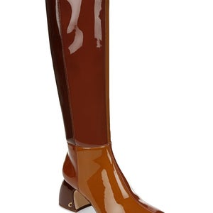 Circus by Sam Edelman Oaklyn Boots Women's Brown Colorblock Block Heels HTAT998