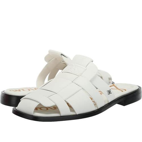 Sam Edelman Dina J0179L1100 Sandals Women's 7.5 White Leather Fisherman HTAT1016