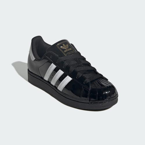 Adidas Superstar 2 JS4009 Sneaker Women Black White Leather Low Top Shoes LIQ440