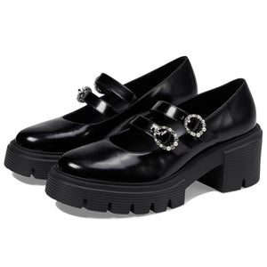 Stuart Weitzman Soho Leighton Women's US 8.5 M Black Leather Mary Jane HTAT1042