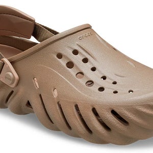 Crocs Echo 207937-260 Clogs Men's Khaki Cutout Slip On Casual Shoes JAX1197