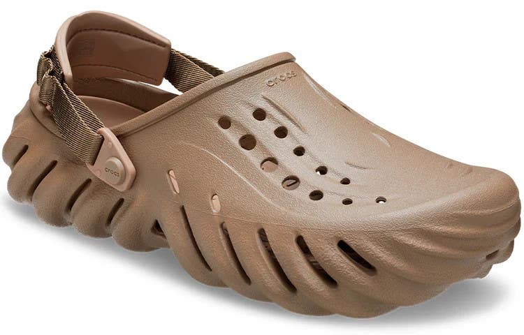 Crocs Echo 207937-260 Clogs Men's Khaki Cutout Slip On Casual Shoes JAX1197