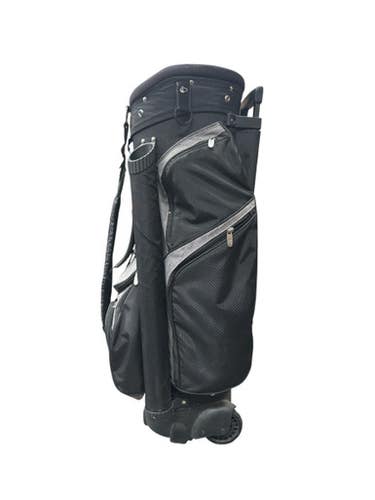 Used RJ Sports WHEELED CART BAG Mens Cart Bag Black And Grey 11835-S000207237