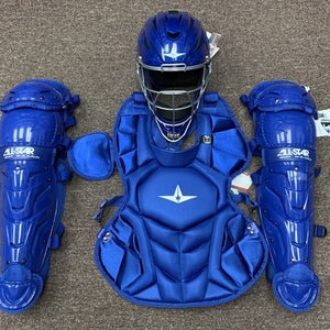All Star System 7 Axis Youth 10-12 Catchers Gear Set - Solid Royal Blue