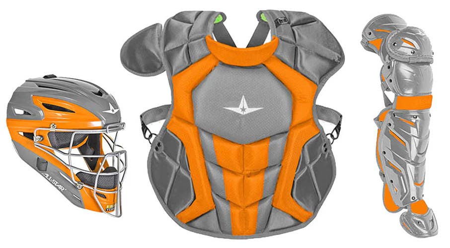 All Star System 7 Axis Intermediate 13-16 Catchers Gear Set - Graphite Orange