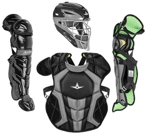 All Star System 7 Axis Youth 10-12 Catchers Gear Set - Black Grey