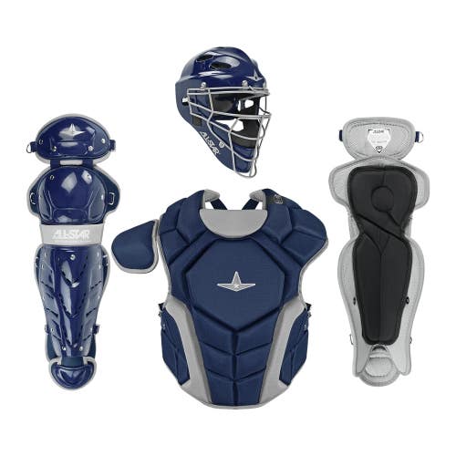 All Star Top Star Youth Ages 8-10 Baseball Catchers Gear Set - Navy Blue