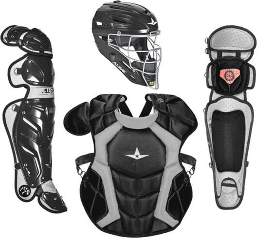 All Star System 7 Adult 16+ Catchers Gear Set NOCSAE CKCCPRO1 - Black