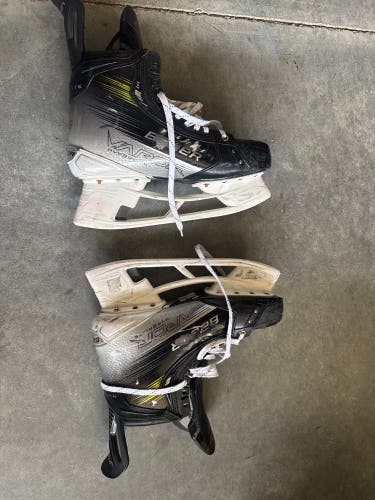 Black/Gray 2021 Bauer Vapor Hyperlite Hockey Skates Regular Width Pro Stock 10.5 (Used)