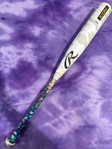 2025 Rawlings Icon Composite Bat USSSA Certified (-5) Composite 22 oz 30" (Used)