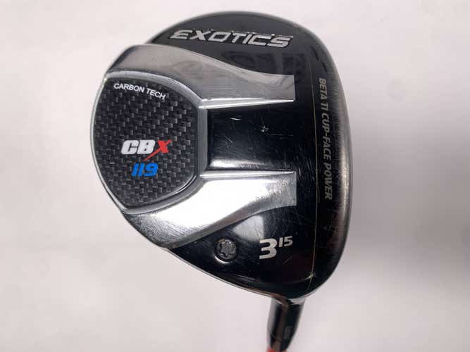 Tour Edge Exotics CBX 119 3 Fairway Wood 15* LAGP Ozik Red Tie 70g XStiff RH